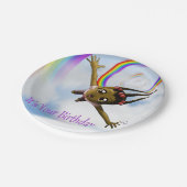 アフリカンアメリカンガール誕生日 ペーパープレート (アングル)