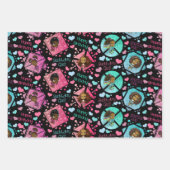 アフリカンアメリカンガール誕生日 ラッピングペーパーシート (正面)