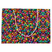 アフリカンアメリカンガール誕生日 ラージペーパーバッグ (裏面)