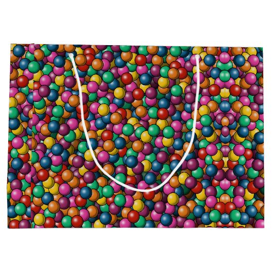 アフリカンアメリカンガール誕生日 ラージペーパーバッグ (裏面)