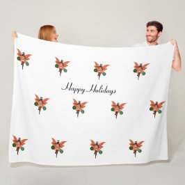 アフリカンアメリカンクリスマスフェアリーフリースブランケット フリースブランケット