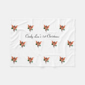 アフリカンアメリカンクリスマスフェアリーベビーブランケット フリースブランケット (正面(横))