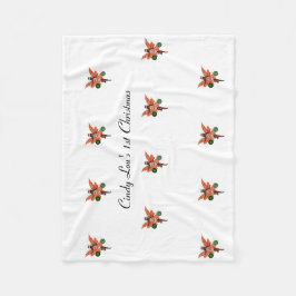 アフリカンアメリカンクリスマスフェアリーベビーブランケット フリースブランケット