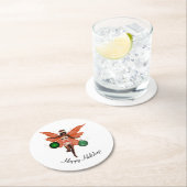 アフリカンアメリカンクリスマスフェアリー紙コースター ラウンドペーパーコースター (インサイチュ)