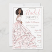 アフリカンアメリカングラムブライドブライダルシャワー 招待状 (正面)