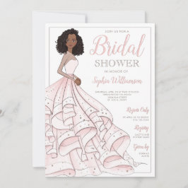 アフリカンアメリカングラムブライドブライダルシャワー 招待状