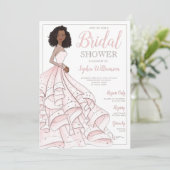 アフリカンアメリカングラムブライドブライダルシャワー 招待状 (スタンド正面)