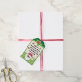 アフリカンアメリカンサンタのキッズクリスマス魔法鍵 ギフトタグ (より糸付き)