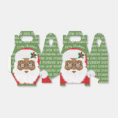 アフリカンアメリカンサンタクリスマスホリデーパーティー フェイバーボックス (折り畳みなし)