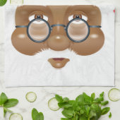 アフリカンアメリカンサンタクロースのクリスマスホリデー キッチンタオル (折り畳み)