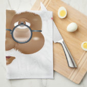 アフリカンアメリカンサンタクロースのクリスマスホリデー キッチンタオル (四つ折り)