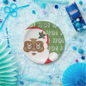 アフリカンアメリカンサンタクロースのクリスマスホリデー ペーパープレート (パーティー)