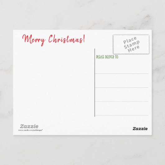 アフリカンアメリカンサンタクロースのクリスマスホリデー ポストカード (裏面)