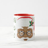 アフリカンアメリカンサンタクロースのクリスマスホリデー マグカップ (中央)