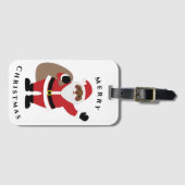アフリカンアメリカンサンタクロースの荷物タグ ラゲッジタグ (正面横)