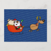 アフリカンアメリカンサンタクロースクワンザお祝い ポストカード (正面)