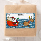 アフリカンアメリカンサンタクロースクワンザお祝い ラベル (インサイチュ)