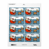 アフリカンアメリカンサンタクロースクワンザお祝い ラベル (フルシート)