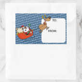 アフリカンアメリカンサンタクロースクワンザお祝い 長方形シール (バッグ)