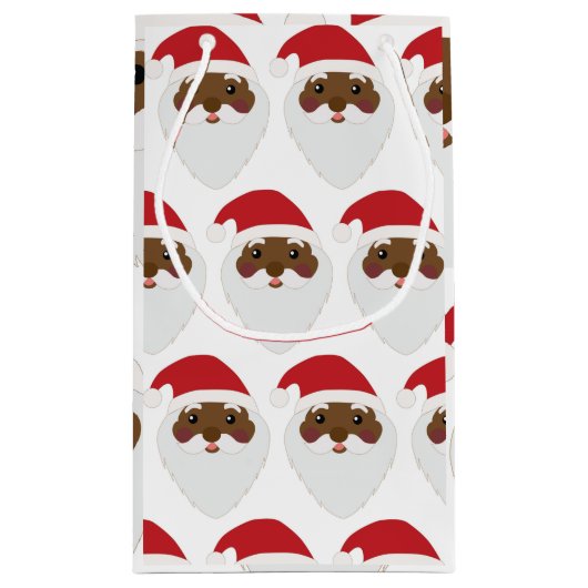 アフリカンアメリカンサンタクローススモール抱き枕 スモールペーパーバッグ (裏面)