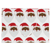 アフリカンアメリカンサンタクロース大抱き枕 ラージペーパーバッグ (裏面)