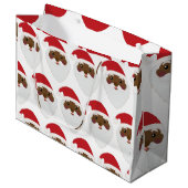 アフリカンアメリカンサンタクロース大抱き枕 ラージペーパーバッグ (正面アングル)