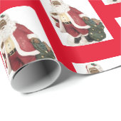 アフリカンアメリカンサンタクロース&おもちゃのバッグ ラッピングペーパー (ロールコーナー)