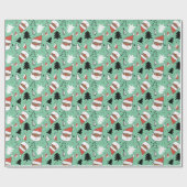 アフリカンアメリカンサンタラッピング紙 ラッピングペーパー (フラット)