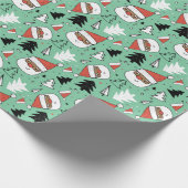アフリカンアメリカンサンタラッピング紙 ラッピングペーパー (角)