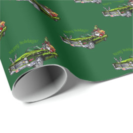 アフリカンアメリカンサンタラッピング紙 ラッピングペーパー