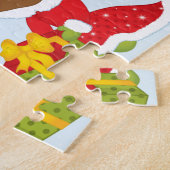 アフリカンアメリカンサンタwith小さな女の子パズル ジグソーパズル (側面)