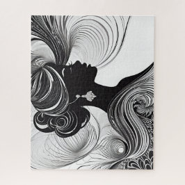 アフリカンアメリカンシルエット美しい魅惑 ジグソーパズル