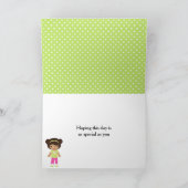 アフリカンアメリカンスリープバースランバーパーティー誕生日 カード (内部)