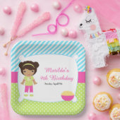 アフリカンアメリカンスリープバースランバーパーティー誕生日 ペーパープレート (パーティー)