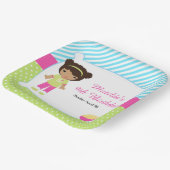 アフリカンアメリカンスリープバースランバーパーティー誕生日 ペーパープレート (傾斜あり)