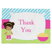 アフリカンアメリカンスリープバースランバーパーティー誕生日 ラージペーパーバッグ (裏面)