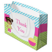 アフリカンアメリカンスリープバースランバーパーティー誕生日 ラージペーパーバッグ (裏面アングル)