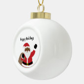 アフリカンアメリカンセラミンサンタクロースオーナメント セラミックボールオーナメント (右)