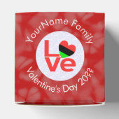 アフリカンアメリカンディアスポラLOVE赤いハート フェイバーボックス (上部)