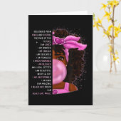 アフリカンアメリカンヌビアンクイーンブラックガール魔法プリ カード (黄色い花)