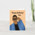 アフリカンアメリカンハンサム&ギフトソン誕生日 カード<br><div class="desc">このカッコいい誕生日カードは、青いスーツと黒いシャツを持つアフリカ系アメリカ人の男性を特徴としている。 関係が可能なカードを息子に送り表現て、メッセージを意図した方法で。</div>