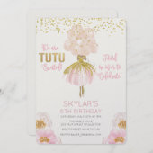 アフリカンアメリカンバレエ誕生日招待状 招待状 (正面/裏面)