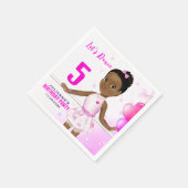 アフリカンアメリカンバレリーナ誕生日 スタンダードカクテルナプキン (角)