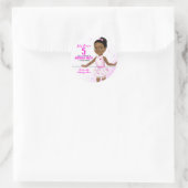 アフリカンアメリカンバレリーナ誕生日 ラウンドシール (バッグ)