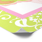 アフリカンアメリカンバレリーナ&グリーンダマスク誕生日 ポスター (角)