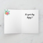 アフリカンアメリカンビーチ誕生日カード カード (内部)