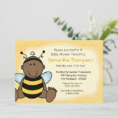 アフリカンアメリカンビーベビーシャワー招待状 招待状 (スタンド正面)