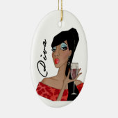 アフリカンアメリカンファブルースディバセラミックオーナメント セラミックオーナメント (右)