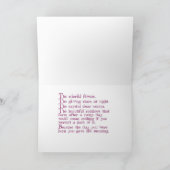 アフリカンアメリカンフェアリーブルーバラ誕生日 カード (内部)