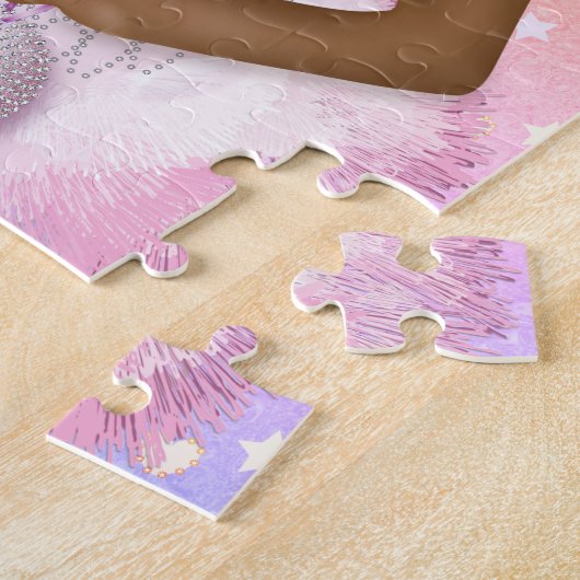 アフリカンアメリカンフェアリープリンセスバレリーナ ジグソーパズル (側面)